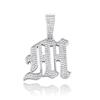 Golden Australia Joias Capital Europeia e Americana Antique 26 Carta Inglês Old Edition Pingente Fonte Full Zircon Colar de Hip-Hop para Homens e Mulheres