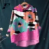 Nuevas Camisas Casuales de Manga Larga para Mujer Transfronterizas 2025, Camisas de Moda para Verano y Otoño, Serie Multicolor con Impresión Digital 3D