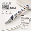 Caneta de retoque cerâmica de 12 cores para reparar arranhões em superfícies de porcelana e banheiro, caneta marcadora especial de 2,8 mm para azulejos e banheiras