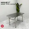Mesa Retangular de Aço Inoxidável Dobrável Mesa de Jantar Bar Caseiro Churrasqueira ao Ar Livre Mesa para Comer Feira Noturna Fast Food Catering Comercial