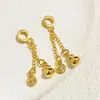 Accesorios de Cobre 14K de Alta Retención de Color Incrustados con Circonita Borla Borlas de Cuentas para Levantar Buena Pera Cacahuete Colgante Joyería Hecha a Mano