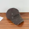 Nuevo gorro suave con agujeros y bordado tridimensional de letras para primavera y verano, gorra de béisbol con visera solar combinable para hombre y mujer