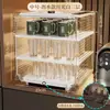 Estante de almacenamiento a prueba de polvo para portavasos, estante de lujo ligero para tazas, vasos de agua, tazas de té, caja de almacenamiento para tazas de café