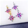 Relleno de Oro de 14K Color Duradero Diamante Estrella Mariposa Completamente Diamantada Zirconia Cúbica Colgante Pulsera Versátil Joyería Colección de Colgantes