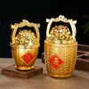 Pote Grande Garrafa Móveis para Casa para Atrair Riqueza e Tesouro, um Barril de Ouro Garrafas de Bebida, Caixa Inteira Atacado 500ml*1500ml