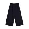 Pantalones de encaje de verano ALINDM para mujer de talla grande para mujeres de talla grande, corte recto holgado, pantalones de pierna ancha de nueve puntos adelgazantes