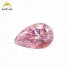Venta al por mayor de fábrica moissanita de color forma especial gota de agua forma de pera piedra desnuda 1-3 quilates claridad VVS certificado código de cintura completo