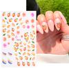 2022 Cross-border novos adesivos de nail art verão frutas flores coloridas série morango cereja tulipa apoiada adesivos adesivos
