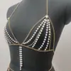 Skl000218 Roupas de Performance para Dança do Ventre Acessórios para Performance em Grupo Corrente de Peito e Cintura Conjunto de Duas Peças Correntes Corporais
