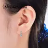Desini Joyería Nueva de Plata S925 Diseño Original Personalizado Pendientes Geométricos Simples de Diamante Moissanita Joyería Fina