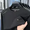 Sudadera de cuello redondo para hombre de primavera y otoño, camiseta de manga larga, top pullover casual de negocios para hombre de primavera y otoño, camiseta básica