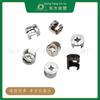 Conector três em um de plástico dourado oriental com roda excêntrica de flor roda excêntrica sólida três em um conector de móveis