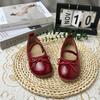 Zapatos Individuales de Moda Antideslizantes para Niñas Pequeñas, Estilo Coreano Retro Clásico con Lazo, Zapatos de Baile, Novedad Primavera y Otoño 2025