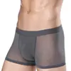Bóxers de Malla para Hombre de Verano al por Mayor, Diseño Transpirable Hueco, Pantalones Cortos Transpirables de Seda Hielo