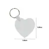 Chaveiro Acrílico Branco Revestido de Lado Único em Branco, Chaveiro em Branco para Impressão DIY com Transferência de Calor Multitamanho