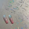 Yitu Cadena Láser Plateada Estrella Pegatina para Uñas Estilo Casual Lujo Ligero Estrella Francesa Patrón Antiguo Pegatina Decorativa Yt5653
