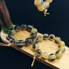 Venta Directa de Fábrica Pulsera de Cuentas Budistas de Cuerno Resina Imitación Cuerno Ámbar Rosario Budista Pulsera Estilo Chino Joyería Al por Mayor