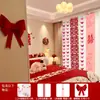 Decoração de Quarto de Casamento Casamento Caractere Long Xi Desenho Flor Terno Mulher Cortina Quarto Sala de Estar Casa Nova Cortina Decoração para Pendurar