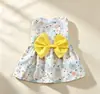 Vestido Princesa Floral para Cachorro Pequeno, Roupa Primavera Verão para Gatos, Teddy e Bichon Frise, Vestido Fofo para Cachorro de Estimação, Estilo Fino de Verão