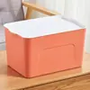 Caixa de Armazenamento Espessa Estilo Coreano para Casa Caixa de Tillage para Carro com Tampa Caixa de Armazenamento à Prova de Poeira Caixa de Armazenamento para Roupas Guarda-roupa Suprimentos
