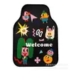 Alfombrillas de Coche de Dibujos Animados Transfronterizas, Universales para Múltiples Modelos de Coche, Decoración de Coche, Terciopelo de Cristal, Antideslizantes, Resistentes a la Suciedad y de Fácil Cuidado