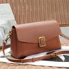 Capa Superior Cuero Vacuno Curtido Vegetal Bolso de Axila a la Moda para Mujer Nuevo Bolso de Mujer Simple Nicho Hombro Cruzado Cuero Genuino Bolso Cuadrado Pequeño