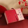 Caja de Dulces para Boda Portátil China de Doble Apertura Caja de Regalo Retro Caja de Regalo de Acompañamiento Regalo de Retorno Caja de Dulces Caja de Regalo para Negocios