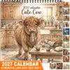 Calendario de Escritorio Transfronterizo 2027 Serie Animales Vaca Linda Calendario de Pared Colección Más Vendido de Amazon TK TEMU