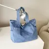 Bolso de Mezclilla Estilo Bosque para Mujer Japonés Nuevo Estilo Moda Gran Capacidad Bolso de Viaje Diario Estudiante Universitario Bolso Tote de un Solo Hombro para Clase