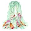Cachecol de Lã Pintado à Mão, Dupla Utilização como Xale para Proteção contra o Frio, Gola Térmica Feminina para Outono e Inverno, Design Personalizado Pintado à Mão com Plantas e Flores Artesanais