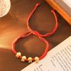 Pulsera del Año Nuevo Chino Serpiente Roja Pulsera de la Suerte Cuerda Tejida a Mano para Hombres y Mujeres Regalo Cuerda Roja Ajustable