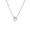 Collar de Acero de Titanio con Colgante Pequeño de Moda 26 Letras Inglesas Cadena para Clavícula Versátil Simple Exquisita Que No Se Desvanece Venta al por Mayor Transfronteriza