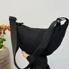 Bolsa Transversal Feminina Estilo Coreano para o Dia a Dia, Tecido de Nylon, Casual, Viagem, Bolsa de Bolinho, Estudante, Simples, Moda, Bolsa de Ombro, Bolsa de Tecido