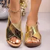Sandalias de Comercio Exterior para Mujer Verano Nuevo Europeo y Americano Transfronterizo Talla Grande Boca de Pez Plataforma Cruzada Fondo Grueso Velcro Sandalias de Mujer 43