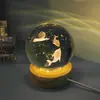 Lámpara de Noche de Bola de Cristal Luminosa con Cielo Estrellado Práctica Decoración de Escritorio Regalo de Cumpleaños para Hombres y Regalo de Cumpleaños para Niñas