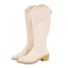 2026 novas botas Martin confortáveis clássicas versáteis de salto baixo da moda longas para mulheres, europeias e americanas, do Sudeste Asiático, transfronteiriças
