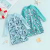 3-6M 6-9M 9-12M 12-18M 18-24M 2-3Y, traje de baño de una pieza de manga larga para niños