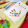 Pegatinas de Puntos de Colores para Jardín de Infancia, Pegatinas Redondas en Blanco para Sellar, Hechas a Mano, Pegatinas de Puntos