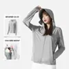 Roupa com Proteção Solar Destacável para Mulheres, Jaqueta com Proteção Solar e Capuz, Estilo Regular com Ombro Caído 2026, Respirável, Proteção UV, Tecido Original de Verão