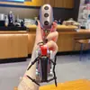 Pingente chaveiro robô cachorro de liga criativa, brinquedo divertido drone dobrável, pequeno acessório chaveiro de bolsa