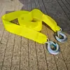Cuerda de remolque de doble gancho transfronteriza de polipropileno y nailon amarillo de 5 m, cuerda de arrastre para coche, correa de remolque de rescate