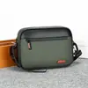 Bolso de Mano Transfronterizo para Hombre con Múltiples Bolsillos, Bolso de Mano de Negocios con Textura de Alta Calidad, Resistente al Desgaste, Ligero, Bolso Cruzado de un Solo Hombro para Hombre
