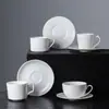 Taza de Café de Porcelana de Hueso Liling Personalizada Souvenir para el Hogar Resistente a Altas Temperaturas Lujo Europeo Accesible Taza de Café Una Taza y un Platillo