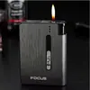 Isqueiro de Reposição com 10 Maços de Cigarros, Isqueiro Integrado, Ejeção Automática de Cigarros, à Prova de Umidade, Resistente à Pressão, Venda Quente Transfronteiriça Atacado