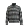 Sudadera retro a rayas con media cremallera y cuello alto estilo japonés Rumeng para hombre, otoño, corte holgado, marca de moda, versátil para el trabajo y el día a día.