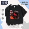 Nueva Camiseta de Manga Corta Delta Action Clothing para Niños Algodón Puro Casual Weilong Manga Media Lobo Rojo Top Holgado Verano