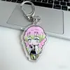 Llavero de Anime Demon Slayer Kamado Tanjirou Nezuko Acrílico Patrón de Dibujos Animados Colgante para Mochila