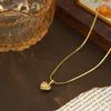 Bajo el Árbol Banyan Plata S925 Estilo Coreano Textura de Nicho Collar de Amor Moda Femenina Ins Colgante de Corazón de Melocotón Accesorios para Collar