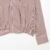 AliExpress Transfronteiriço 2026 Primavera Nova Jaqueta Bomber Listrada Elegante Estilo Camisa Feminina 1331386