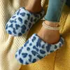 Pantuflas de Algodón con Terciopelo y Acolchado para Otoño e Invierno Baotou Hogar Interior Doméstico Cálido Hogar Antideslizantes Zapatos de Lana y Algodón para Mujer
